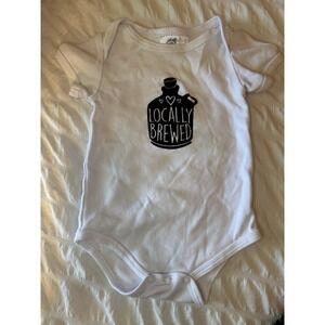 Locally Brewed Funny Bodysuit‎ Baby Breast Feeding 3-6 Month 100% Organic Cotton